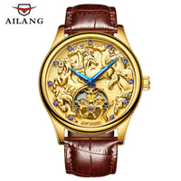 AILANG top luxury Swiss watch gear AAAAA quality Tourbillon wrist watch waterproof diver watch men's gold bracelet self-winding