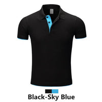 100pcs High-end Customized Men&Boys Lapel Tops&Tees Fake double Layers Colorblock Advertising Short Sleeve Shirts Polos Shirts