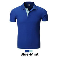 100pcs High-end Customized Men&Boys Lapel Tops&Tees Fake double Layers Colorblock Advertising Short Sleeve Shirts Polos Shirts