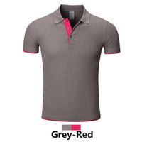 100pcs High-end Customized Men&Boys Lapel Tops&Tees Fake double Layers Colorblock Advertising Short Sleeve Shirts Polos Shirts
