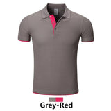 100pcs High-end Customized Men&Boys Lapel Tops&Tees Fake double Layers Colorblock Advertising Short Sleeve Shirts Polos Shirts