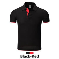 100pcs High-end Customized Men&Boys Lapel Tops&Tees Fake double Layers Colorblock Advertising Short Sleeve Shirts Polos Shirts