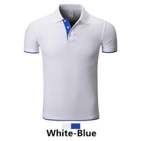 100pcs High-end Customized Men&Boys Lapel Tops&Tees Fake double Layers Colorblock Advertising Short Sleeve Shirts Polos Shirts
