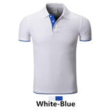 100pcs High-end Customized Men&Boys Lapel Tops&Tees Fake double Layers Colorblock Advertising Short Sleeve Shirts Polos Shirts