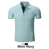100pcs High-end Customized Men&Boys Lapel Tops&Tees Fake double Layers Colorblock Advertising Short Sleeve Shirts Polos Shirts