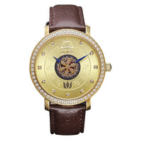 OLMECA Men's Watch Buddhism Elegant Luxury Wrist Watches Relogio masculino Waterproof Sapphire Lens Leather Swiss Movement Watch