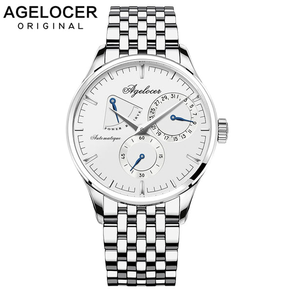 Agelocer Design Swiss Brand Luxury Men Watches Automatic Watch Men Stainless Steel Waterproof Business Mechanical Wristwatch
