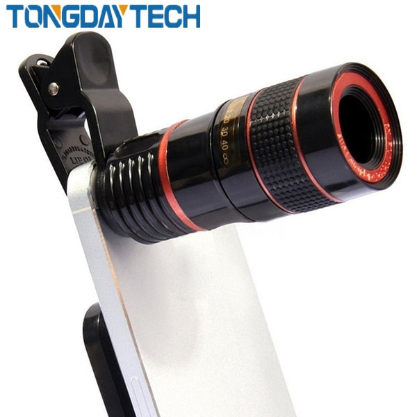 Tongdaytech Universal 8X Optical Zoom Portable Mobile Phone Telescope  Camera Lens And Clip For SmartPhone