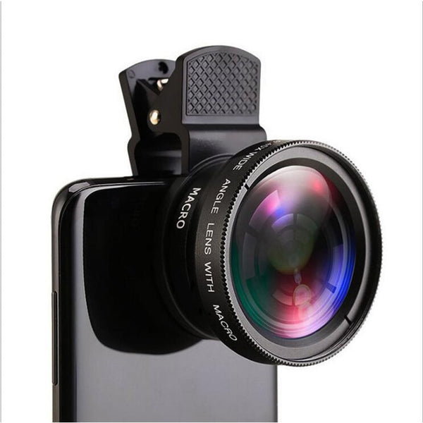 Universal 2 in 1 0.45X Super Wide Angle 12.5X Super Macro Lens HD Camera   Mobile Phone Lenses for iPhone Smartphone Accessories