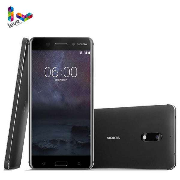 Original Nokia 6 Dual SIM Android Smartphone 4GB RAM 64GB ROM Octa Core Fingerprint 5.5" 1080P 16MP 4G LTE Unlocked Mobile Phone
