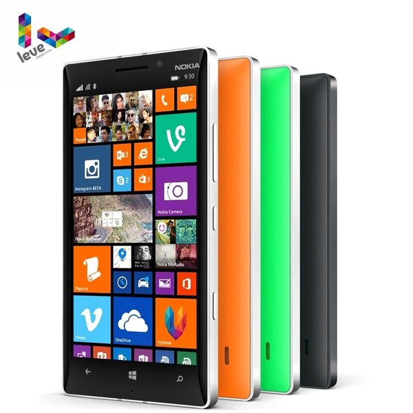 Original Unlocked Nokia Lumia 930 Mobile phones 5" 20MP Camera LTE NFC Quad-core 32GB ROM 2GB RAM Nokia L930 4G LTE Smartphones