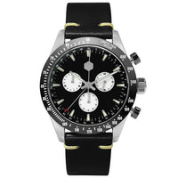 San Martin Stainless Steel Men Quartz Chronograph Watch Business Classic Swiss Ronda 5040 F Sapphire Ceramic Top Ring Luminous