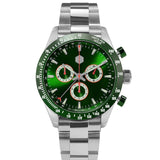 San Martin Stainless Steel Men Quartz Chronograph Watch Business Classic Swiss Ronda 5040 F Sapphire Ceramic Top Ring Luminous