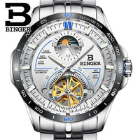 Swiss BINGER watches, luxury watches for men, tourbillon automatic watches, waterproof watches