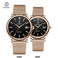 Couple Watches for Lovers Brand Luxury Swiss Quartz Movement Pair Men and Women Stainless Steel Waterproof Fashion Wrist Watch
