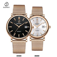 Couple Watches for Lovers Brand Luxury Swiss Quartz Movement Pair Men and Women Stainless Steel Waterproof Fashion Wrist Watch