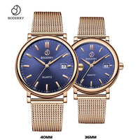 Couple Watches for Lovers Brand Luxury Swiss Quartz Movement Pair Men and Women Stainless Steel Waterproof Fashion Wrist Watch