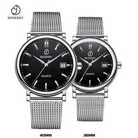 Couple Watches for Lovers Brand Luxury Swiss Quartz Movement Pair Men and Women Stainless Steel Waterproof Fashion Wrist Watch