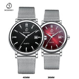 Couple Watches for Lovers Brand Luxury Swiss Quartz Movement Pair Men and Women Stainless Steel Waterproof Fashion Wrist Watch