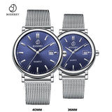 Couple Watches for Lovers Brand Luxury Swiss Quartz Movement Pair Men and Women Stainless Steel Waterproof Fashion Wrist Watch