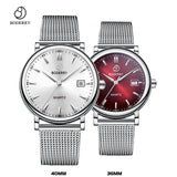 Couple Watches for Lovers Brand Luxury Swiss Quartz Movement Pair Men and Women Stainless Steel Waterproof Fashion Wrist Watch