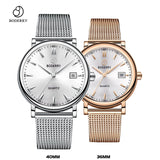 Couple Watches for Lovers Brand Luxury Swiss Quartz Movement Pair Men and Women Stainless Steel Waterproof Fashion Wrist Watch
