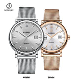 Couple Watches for Lovers Brand Luxury Swiss Quartz Movement Pair Men and Women Stainless Steel Waterproof Fashion Wrist Watch