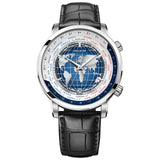AGELOCER Men Watch Swiss Luxury Brand Worldtime Automatic Mechanical Men's Wirstwatches Sapphire Leather World Time relogio
