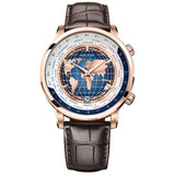 AGELOCER Men Watch Swiss Luxury Brand Worldtime Automatic Mechanical Men's Wirstwatches Sapphire Leather World Time relogio