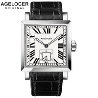 2020 AGELOCER Swiss Top Brand Luxury Men Watches Sport Wristwatches Mens Luminous Business Retro Clock Reloj Hombre Marca 3302A1