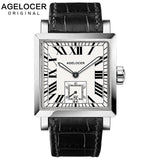 2020 AGELOCER Swiss Top Brand Luxury Men Watches Sport Wristwatches Mens Luminous Business Retro Clock Reloj Hombre Marca 3302A1