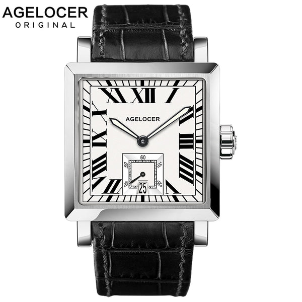 2020 AGELOCER Swiss Top Brand Luxury Men Watches Sport Wristwatches Mens Luminous Business Retro Clock Reloj Hombre Marca 3302A1