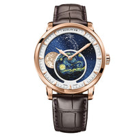 AGELOCER Moonphase Watch Vintage Switzerland Luxury Brand Mens Watches Sapphire Power Reserve 80 Hours Mechanical Watch 6404A1