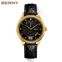 Berny Men Watch 18K Gold Business Luxury Quartz Watches Relogio masculino Montre Erkek reloj hombre kol saat Swiss MOVEMENT
