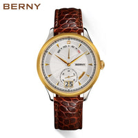 Berny Men Watch 18K Gold Business Luxury Quartz Watches Relogio masculino Montre Erkek reloj hombre kol saat Swiss MOVEMENT
