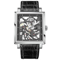 AGELOCER Black Luminous Swiss Fashion Analog Display Mens Mechanical Skeleton Wrist Watches Top Brand Luxury Clock Power Reserve