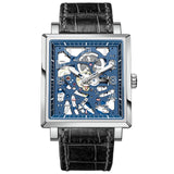 AGELOCER Black Luminous Swiss Fashion Analog Display Mens Mechanical Skeleton Wrist Watches Top Brand Luxury Clock Power Reserve