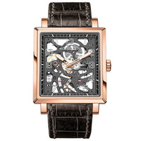 AGELOCER Black Luminous Swiss Fashion Analog Display Mens Mechanical Skeleton Wrist Watches Top Brand Luxury Clock Power Reserve