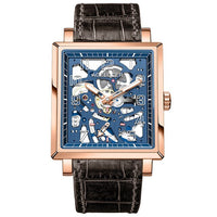 AGELOCER Black Luminous Swiss Fashion Analog Display Mens Mechanical Skeleton Wrist Watches Top Brand Luxury Clock Power Reserve