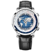 AGELOCER Swiss Brand Designer Men's Watch with World Time Date Power Reserve 80 Hours Self-winding Mechanical Automatic Watches
