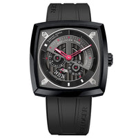 Swiss Brand AGELOCER Ladies Mechanical Watch Women Wristwatches Skeleton Square Watches Leather Strap Gift +BOX 5609A10