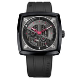 Swiss Brand AGELOCER Ladies Mechanical Watch Women Wristwatches Skeleton Square Watches Leather Strap Gift +BOX 5609A10