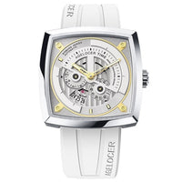 Swiss Brand AGELOCER Ladies Mechanical Watch Women Wristwatches Skeleton Square Watches Leather Strap Gift +BOX 5609A10