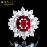 precious beautiful wedding gemstone jewelry 18k gold 4.04ct natural unheated pigeon blood red ruby ring