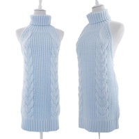 FORERUN Fall 2020 Fashion Virgin Killer Sweater Korean Off Shoulder Knitting Womens Sweaters Turtleneck Backless Sexy Pullovers