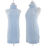 FORERUN Fall 2020 Fashion Virgin Killer Sweater Korean Off Shoulder Knitting Womens Sweaters Turtleneck Backless Sexy Pullovers