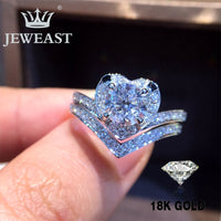 Natural Diamond 18K Gold Pure Gold Ring Beautiful Gemstone Ring Good Upscale Trendy Classic Party Fine Jewelry Hot Sell New 2020
