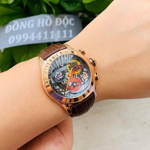 2020 Reef Tiger/RT Women Fashion Watches Swiss Ronda Movement Skeleton Watches Rose Gold Watches Date RGA7181