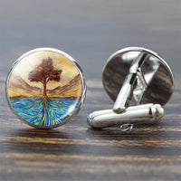 Tree of Life Cufflinks for Men Best Man Cufflinks Set Cufflinks Wedding Life Tree Suit Shirt Cuff Links Men Accessories