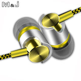 M&J J7 Earphones With Microphone Super Bass Earphone Headset For iphone 6 6s 5 Xiaomi Earphone Smartphone Computer PC MP3